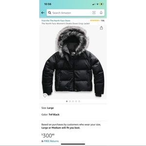 THE NORTH FACE WOMEN'S DEALIO DOWN CROP JACKET TNF BLK